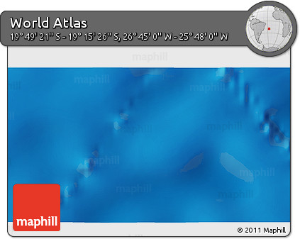 Physical 3D Map of the Area around 19° 32' 24" S, 26° 16' 29" W