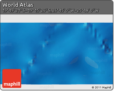 Physical 3D Map of the Area around 19° 32' 24" S, 26° 16' 29" W