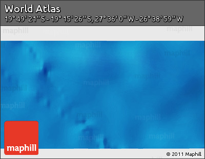Physical 3D Map of the Area around 19° 32' 24" S, 27° 7' 30" W