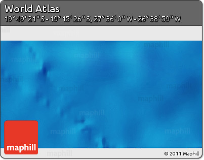 Physical 3D Map of the Area around 19° 32' 24" S, 27° 7' 30" W