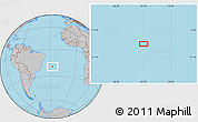 Gray Location Map of the area around 19° 32' 24" S, 27° 7' 30" W