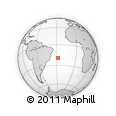 Outline Map of the Area around 19° 32' 24" S, 27° 58' 30" W, rectangular outline