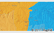 Political 3D Map of Chatsworth