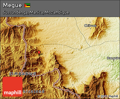 Physical 3D Map of Megue
