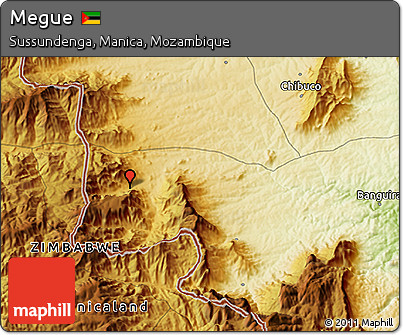 Physical 3D Map of Megue