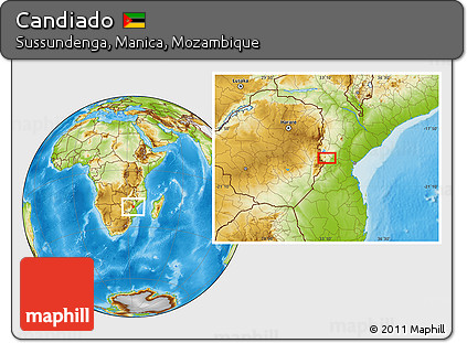 Physical Location Map of Candiado