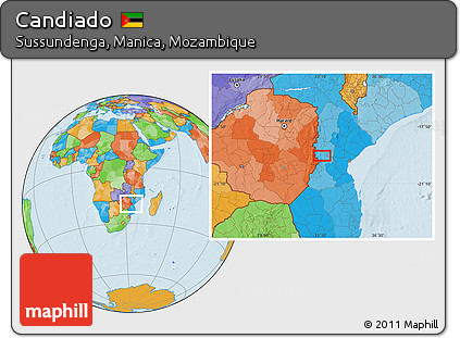 Political Location Map of Candiado