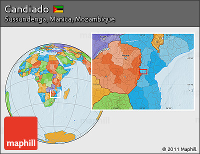Political Location Map of Candiado
