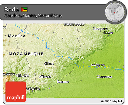 Physical Panoramic Map of Bode