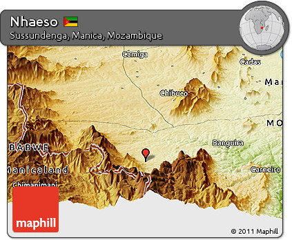 Physical Panoramic Map of Nhaeso