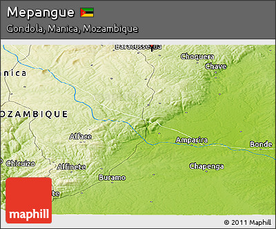 Physical Panoramic Map of Mepangue
