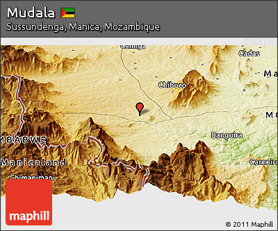 Physical Panoramic Map of Mudala