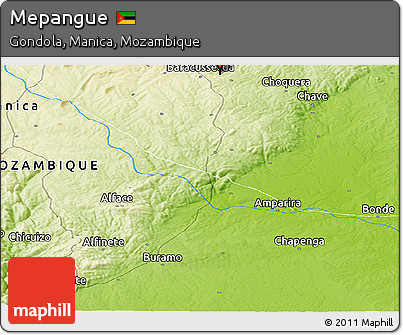 Physical Panoramic Map of Mepangue