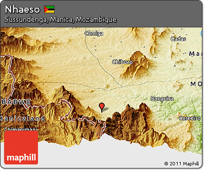 Physical Panoramic Map of Nhaeso