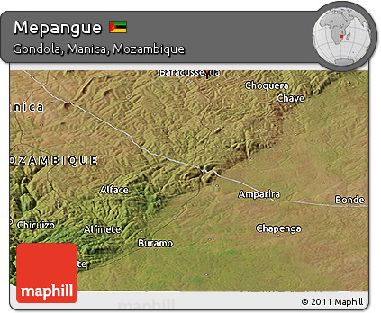 Satellite Panoramic Map of Mepangue