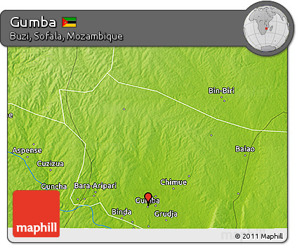 Physical 3D Map of Gumba