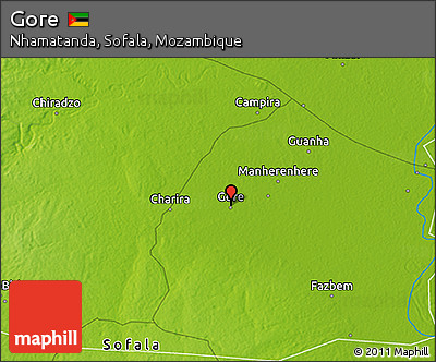 Physical 3D Map of Gore