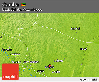 Physical 3D Map of Gumba