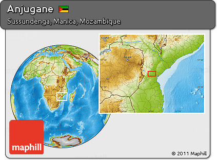 Physical Location Map of Anjugane