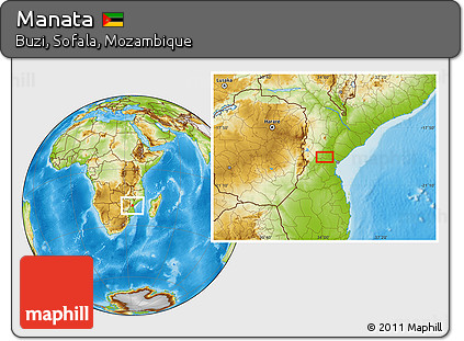 Physical Location Map of Manata