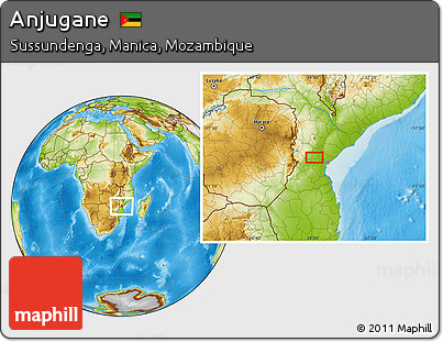 Physical Location Map of Anjugane