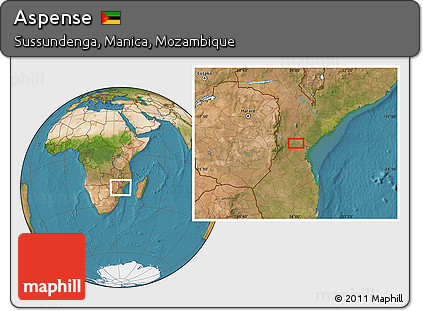 Satellite Location Map of Aspense