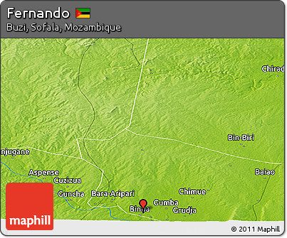 Physical Panoramic Map of Fernando