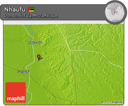 Physical 3D Map of Nhaufu