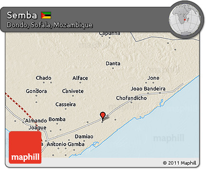 Shaded Relief 3D Map of Semba