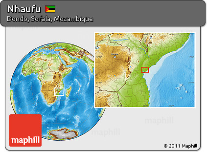Physical Location Map of Nhaufu