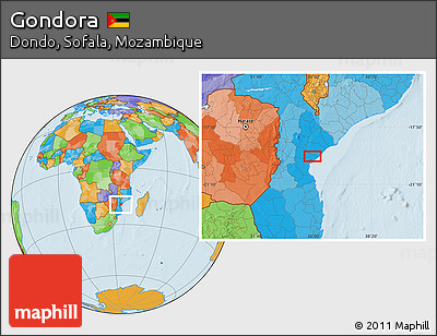 Political Location Map of Gondora