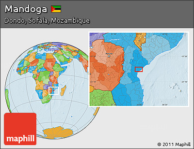 Political Location Map of Mandoga