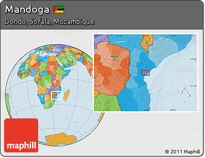 Political Location Map of Mandoga