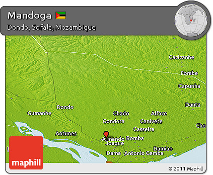 Physical Panoramic Map of Mandoga
