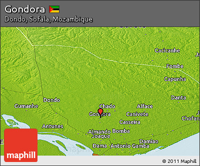 Physical Panoramic Map of Gondora