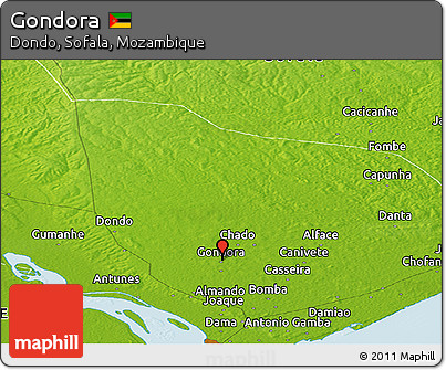 Physical Panoramic Map of Gondora