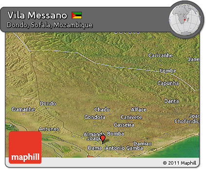 Satellite Panoramic Map of Vila Messano