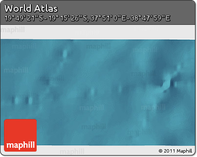 Satellite 3D Map of the Area around 19° 32' 24" S, 38° 19' 30" E
