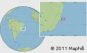 Savanna Style Location Map of the area around 19° 32' 24" S, 39° 1' 29" W
