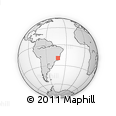 Outline Map of Santana Do Paraíso, rectangular outline