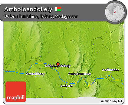 Physical 3D Map of Amboloandokely