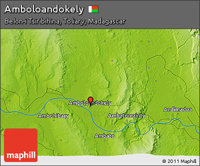 Physical 3D Map of Amboloandokely