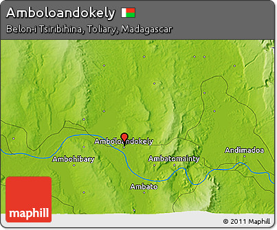 Physical 3D Map of Amboloandokely