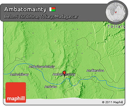 Political 3D Map of Ambatomainty