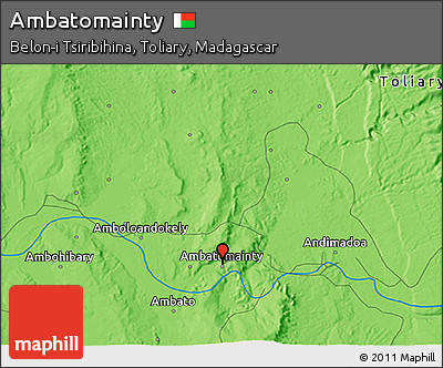 Political 3D Map of Ambatomainty