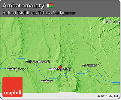 Political 3D Map of Ambatomainty