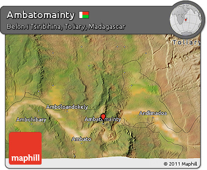 Satellite 3D Map of Ambatomainty