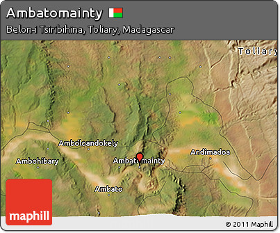 Satellite 3D Map of Ambatomainty
