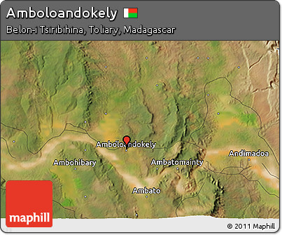 Satellite 3D Map of Amboloandokely