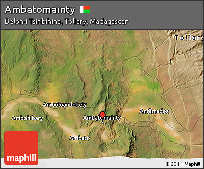 Satellite 3D Map of Ambatomainty